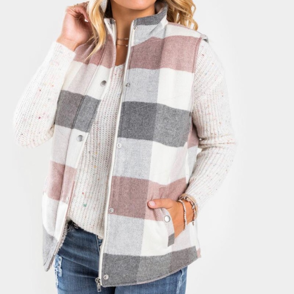 Plaid Vest - Francesca’s Closet - NWT